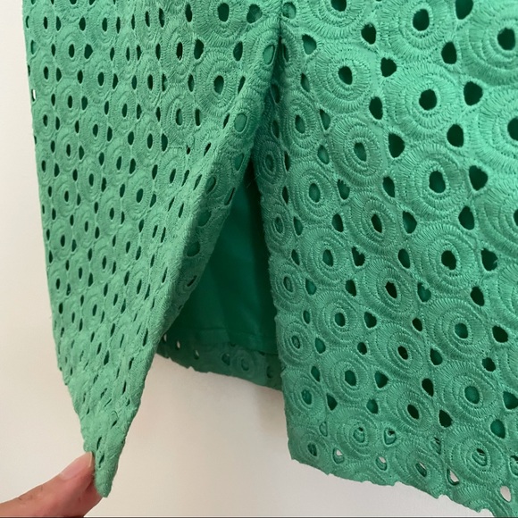 Banana Republic Green Eyelet Pencil Skirt - Picture 6 of 11